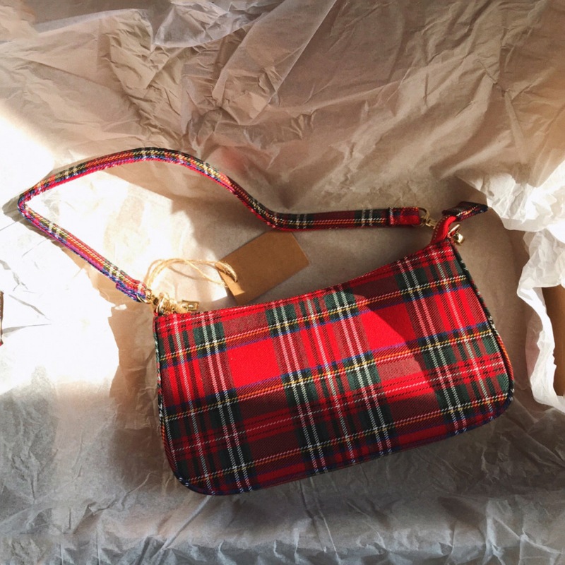 Ladies' red striped bag
